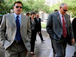 Noted sports attorney Chuck Greenberg, left, walks with Texas Rangers president Nolan Ryan, right, as they leave the federal courthouse for a lunch break during the auction in bankruptcy court of the Texas Rangers baseball team Wednesday, Aug. 4, 2010, in Fort Worth, Texas. AP Photo/Cody Duty